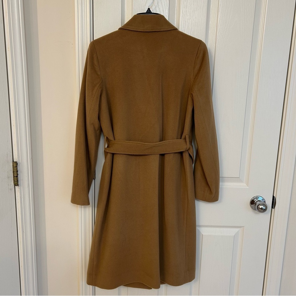 Sofia Cashmere Belted Notch Collar Wool Coat in Camel Size 4 - Picture 8 of 8